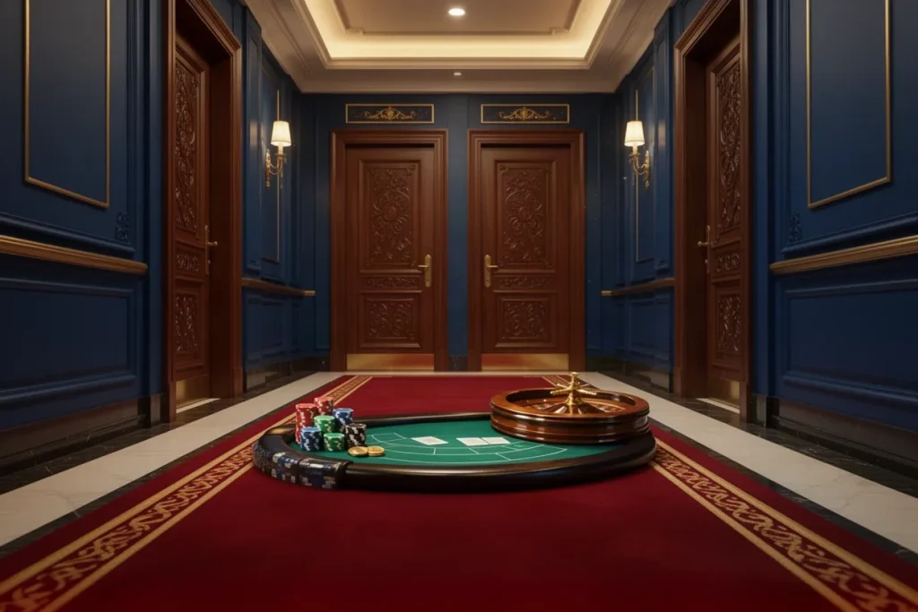 Ảnh minh hoạ hành lang khách sạn cho mục tổng quan casino 33WIN